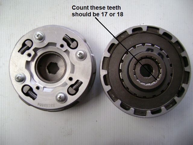 Clutch - 50-110cc Semi-auto - 17 teeth