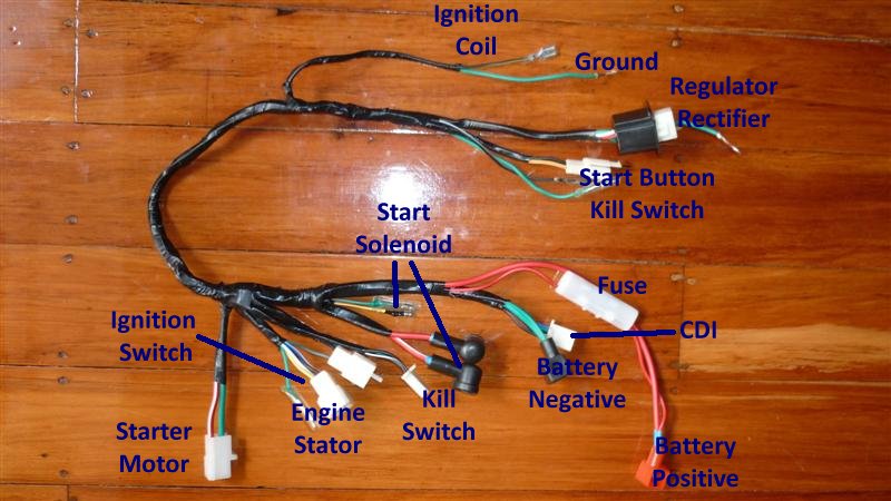 Wiring Loom - Generic - No lighting : Storm Parts, Parts ... mini chopper wiring harness 